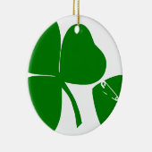 St Patrick's Day - Get Lucky 3 + 1 leaves = 4 Keramik Ornament (Rechts)