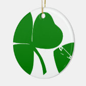 St Patrick's Day - Get Lucky 3 + 1 leaves = 4 Keramik Ornament (Links)