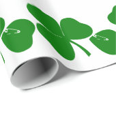 St Patrick's Day Get Lucky 3 and 1 Wrapping P Geschenkpapier (Rolleneckpunkt)