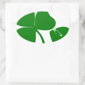 St Patrick's Day Get Lucky 3 und 1 Blätter 4 Ovaler Aufkleber (Tasche)