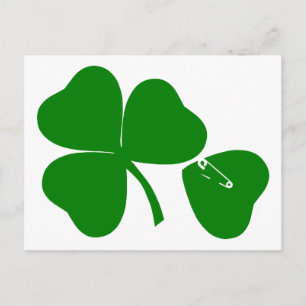 St Patrick's Day Get Lucky Safety Button Postkarte