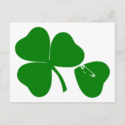 St Patrick's Day Get Lucky Safety Button Postkarte (Vorderseite)