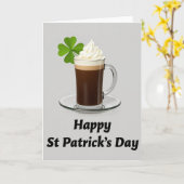St. Patricks Day Getränkekarte Karte (Gelbe Blume)