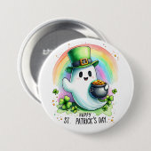 St Patricks Day Ghost Button (Vorne & Hinten)