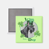 St. Patrick's Day Giant Schnauzer Magnet (Vorderseite/Rückseite)