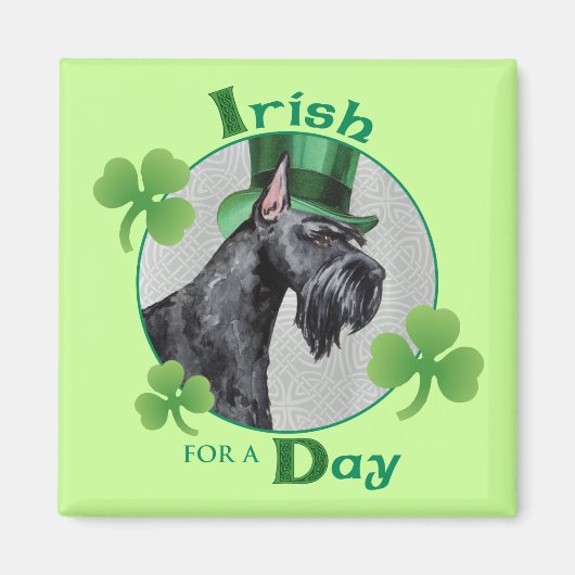 St. Patrick's Day Giant Schnauzer Magnet (Vorne)