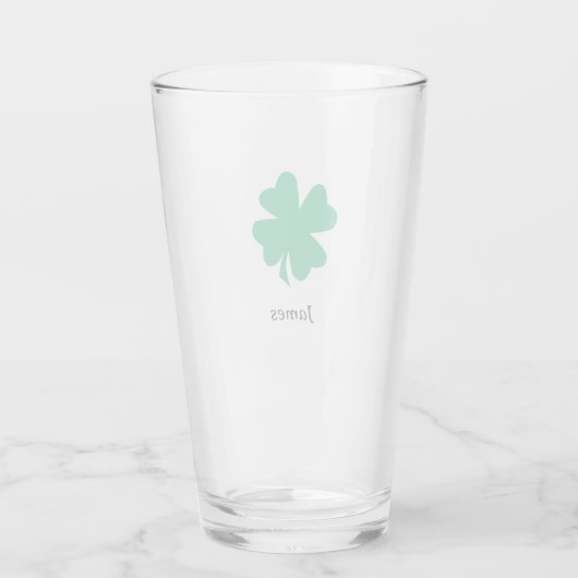 St Patrick's Day gibt Favors Individuelle Name Mon Glas (Rückseite)