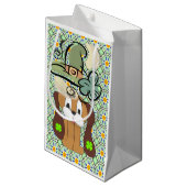 St. Patrick's Day Gift Bag Dog Kleine Geschenktüte (Vorderseite Schrägansicht)