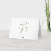 St. Patrick's Day Giraffe Karte (Rückseite)