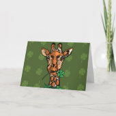 St. Patrick's Day Giraffe Karte (Vorderseite)