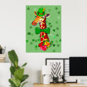St. Patrick's Day Giraffe Poster (Heimbüro)