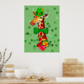 St. Patrick's Day Giraffe Poster (Küche)
