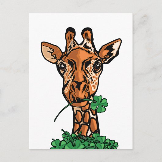St. Patricks Day Giraffe Postkarte (Vorderseite)
