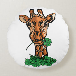 St. Patricks Day Giraffe Rundes Kissen