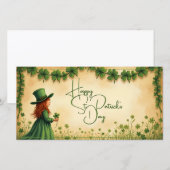 St. Patrick's Day Girl mit Kleeblättern (Vorne/Hinten)