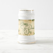 St. Patrick's Day Girl mit Kleeblättern Bierglas (Mittel)