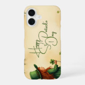 St. Patrick's Day Girl mit Kleeblättern iPhone 16 Hülle (Rückseite)