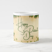 St. Patrick's Day Girl mit Kleeblättern Jumbo-Tasse (Vorderseite)