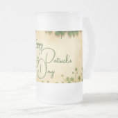 St. Patrick's Day Girl mit Kleeblättern Mattglas Bierglas (VorderseiteRechts)