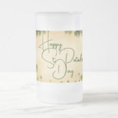 St. Patrick's Day Girl mit Kleeblättern Mattglas Bierglas (Mittel)