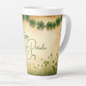 St. Patrick's Day Girl mit Kleeblättern Milchtasse (Rechte Ecke)