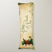 St. Patrick's Day Girl mit Kleeblättern Seitenschläferkissen (Vorderseite Vertikal)