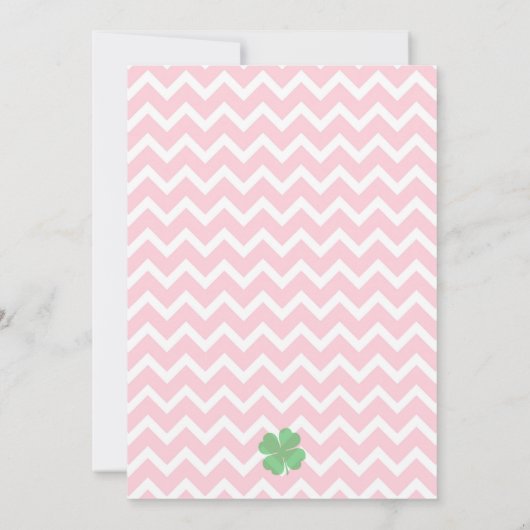 St Patrick's Day Girl Shower lädt ein Einladung (Rückseite)