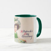 St. Patrick's Day Girl, Vintag Tasse (VorderseiteRechts)
