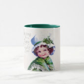 St. Patrick's Day Girl, Vintag Tasse (Zentrum)