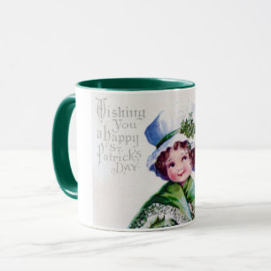 St. Patrick's Day Girl, Vintag Tasse