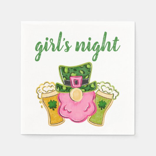 St. Patrick's Day Girl's Night Serviette (Vorderseite)