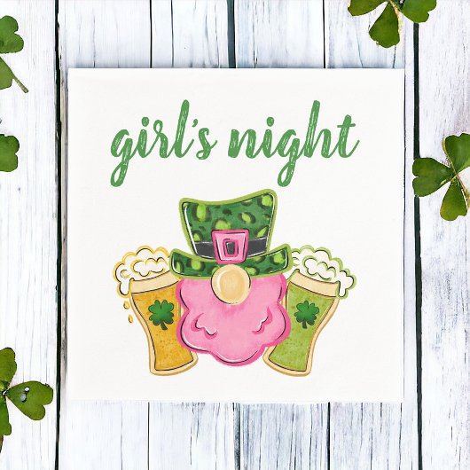 St. Patrick's Day Girl's Night Serviette