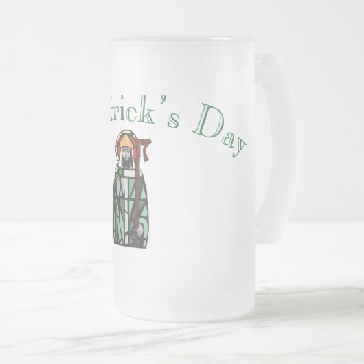 St Patricks Day - Glasfensterdesign Mattglas Bierglas (VorderseiteRechts)