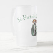 St Patricks Day - Glasfensterdesign Mattglas Bierglas (Vorderseite Links)