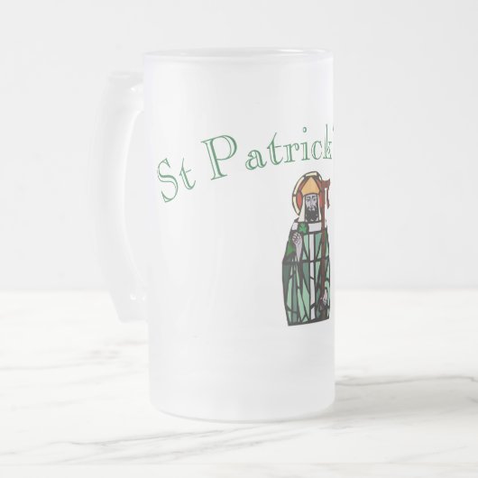 St Patricks Day - Glasfensterdesign Mattglas Bierglas (Vorderseite Links)