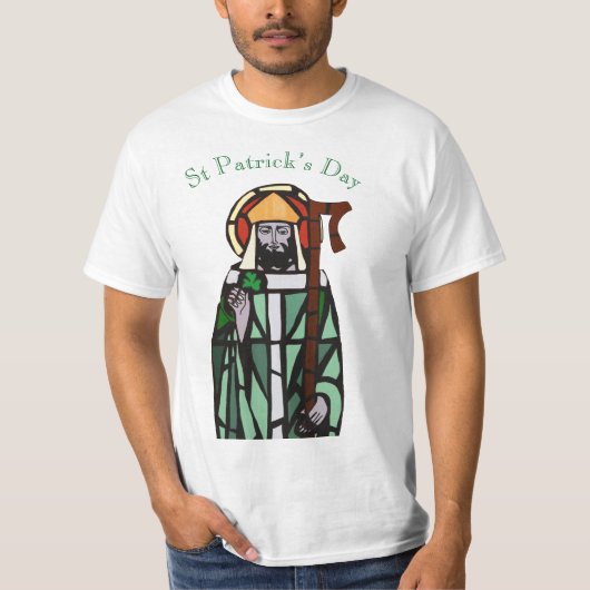 St Patricks Day - Glasfensterdesign T-Shirt (Vorderseite)