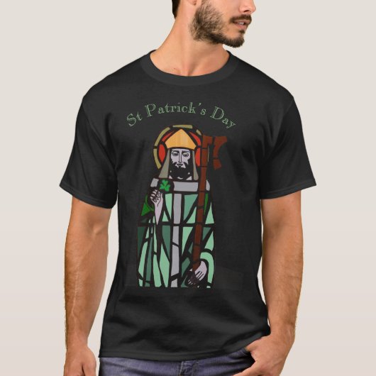 St Patricks Day - Glasfensterdesign T-Shirt (Vorderseite)