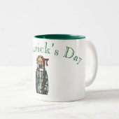 St Patricks Day - Glasfensterdesign Zweifarbige Tasse (VorderseiteRechts)