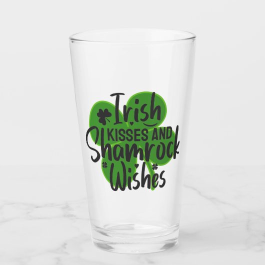 St Patrick's Day Glass mit Zitat Glas (Vorderseite)