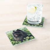 St. Patricks Day Glasuntersetzer (Schrägansicht)