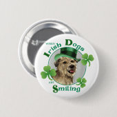 St. Patrick's Day Glen of Imaal Terrier Button (Vorne & Hinten)