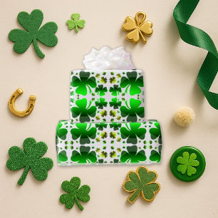 St. Patrick's Day Glimmering Kleeblatt Geschenkpapier