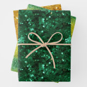 St. Patrick's Day Glitzer Geschenkpapier Set (Beispiel)
