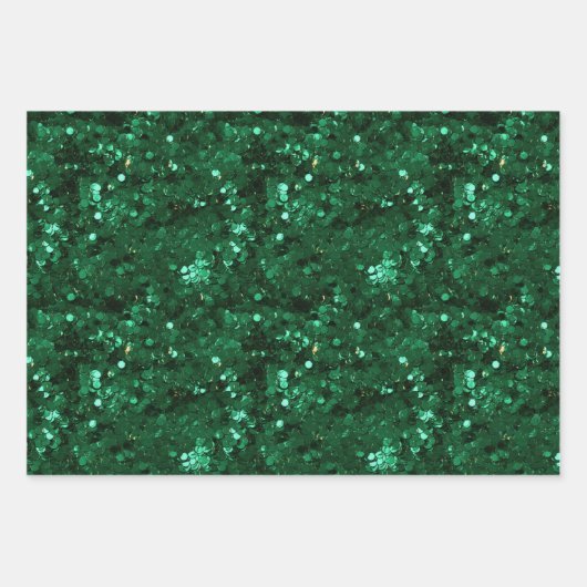 St. Patrick's Day Glitzer Geschenkpapier Set (Vorderseite)