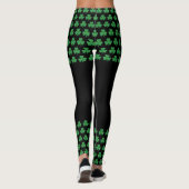 St. Patrick's Day Glitzer Kleeblatt Cutout Leggings (Rückseite)