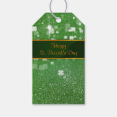 St. Patrick's Day Glitzer Kleeblatt Geschenkanhänger (Vorderseite)