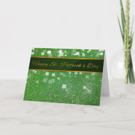 St. Patrick's Day Glitzer Kleeblatt Karte