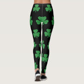 St. Patrick's Day Glitzer Kleeblatt Leggings (Rückseite)