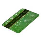 St. Patrick's Day Glitzer Kleeblatt Magnet (Linke Seite)