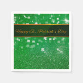 St. Patrick's Day Glitzer Kleeblatt Serviette (Vorderseite)